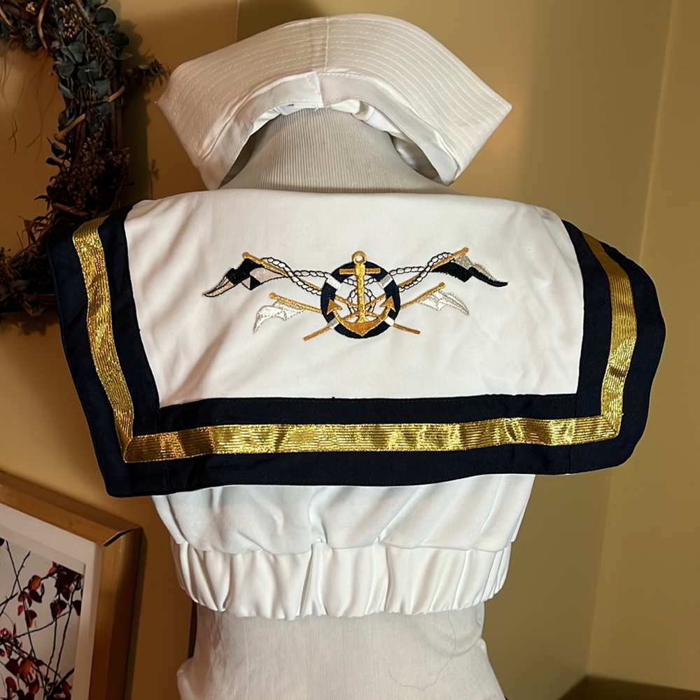 Vtg Sexy Sexy Navy Boat Captain DressUp sz Medium/Large WOW MATEY! by Delicious - Picture 8 of 16